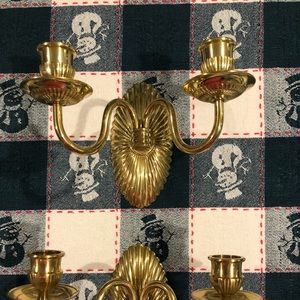 Set off vintage brass sconces